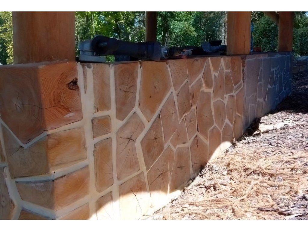 Detail akátové špalíkové dlažby