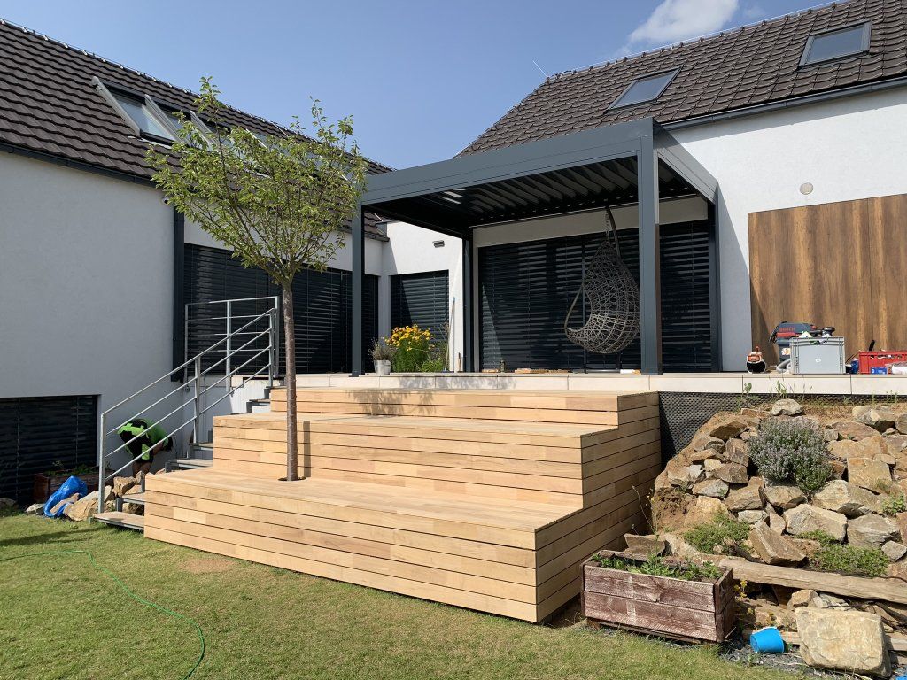 Akátové terasové prkno cinkované