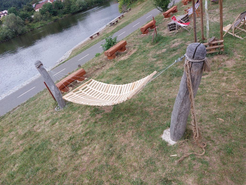 Detail dřevěné hamaky konstrukce