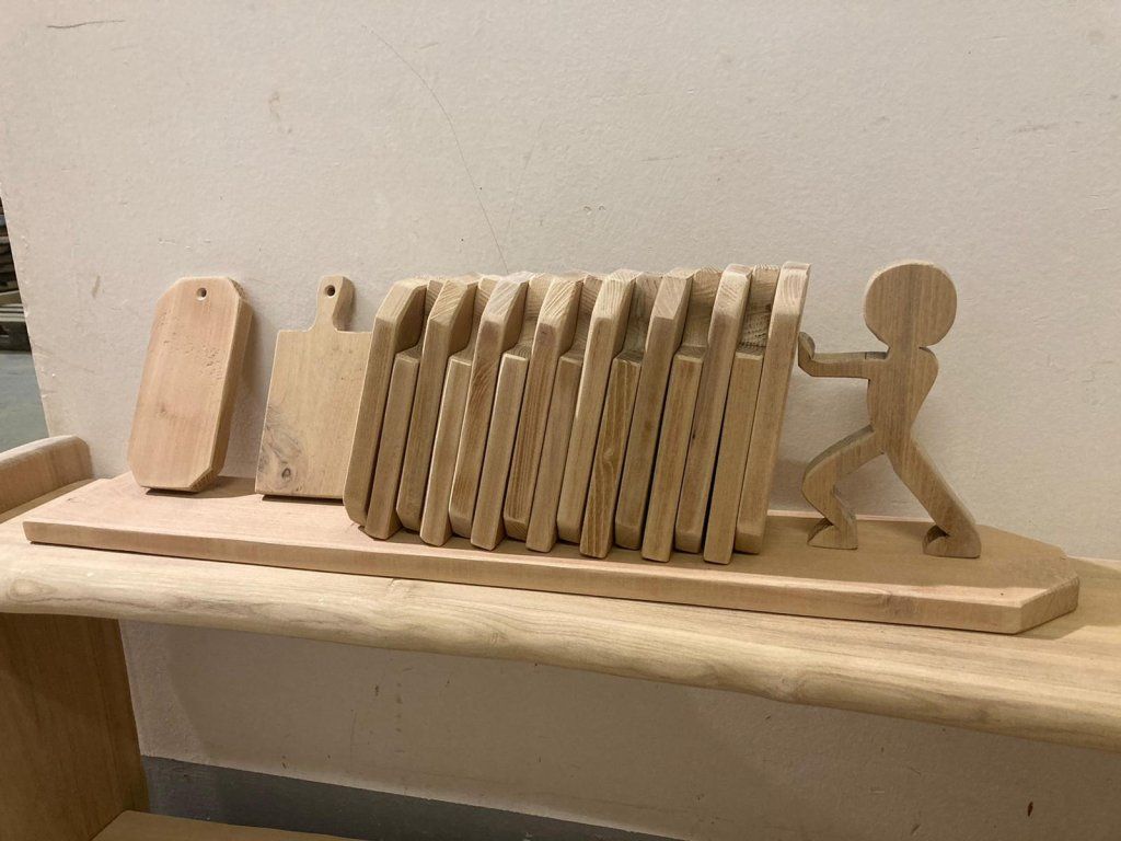 Detail akátového prkénka struktura dřeva