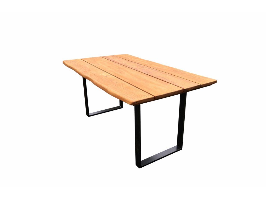 Detail akátového terasového stolu konstrukce