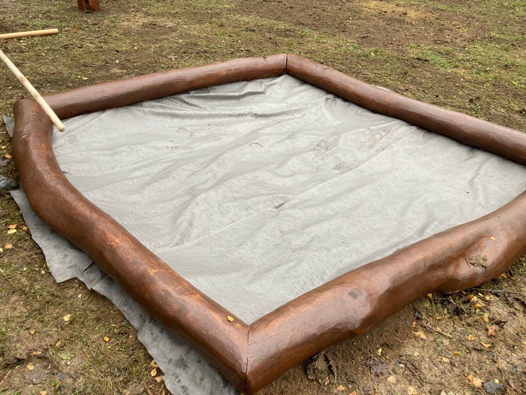 Detail konstrukce srubového pískoviště