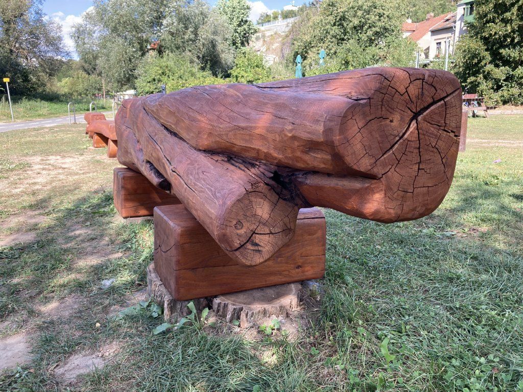 Akátová trámová lavice masiv zahrada