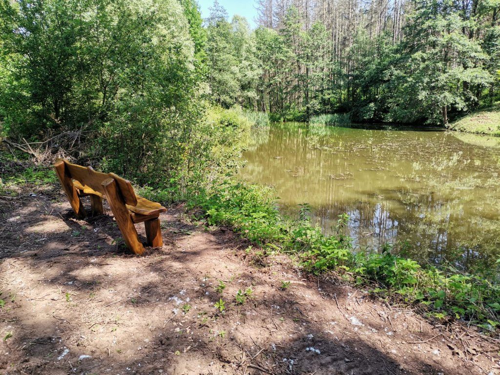 Konstrukce akátové lavice do země