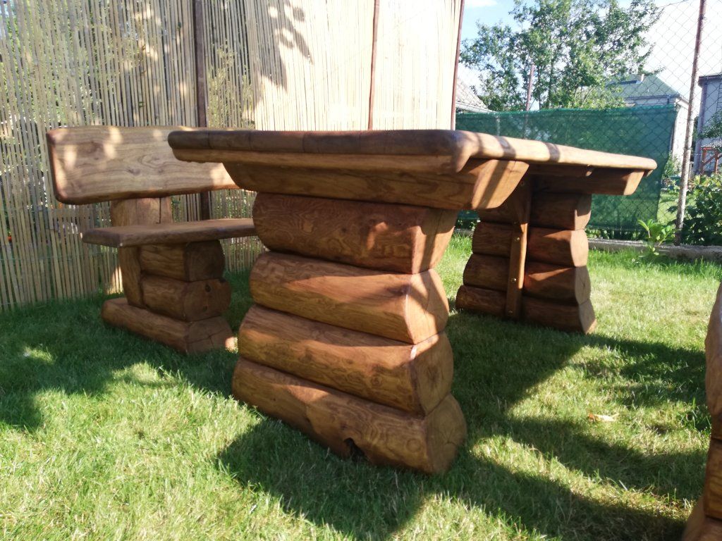 Srubový stůl použití zahrada restaurace