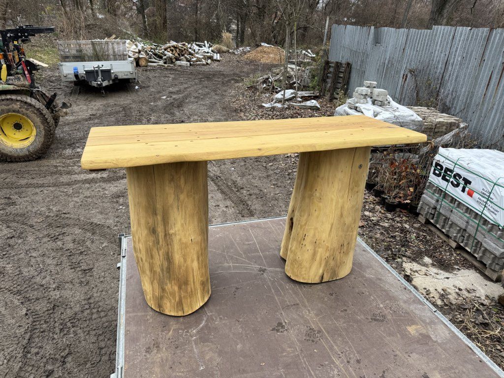 Špalkový stůl použití zahrada pergola