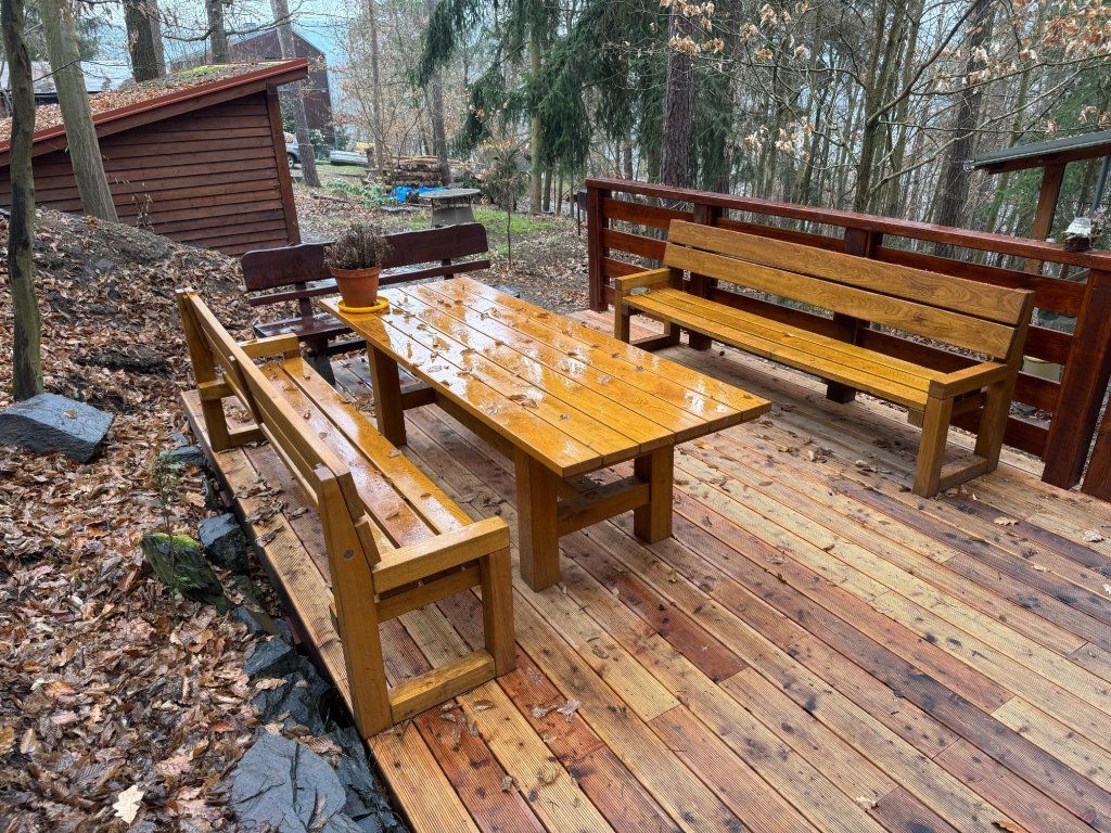 Akátový set použití park restaurace