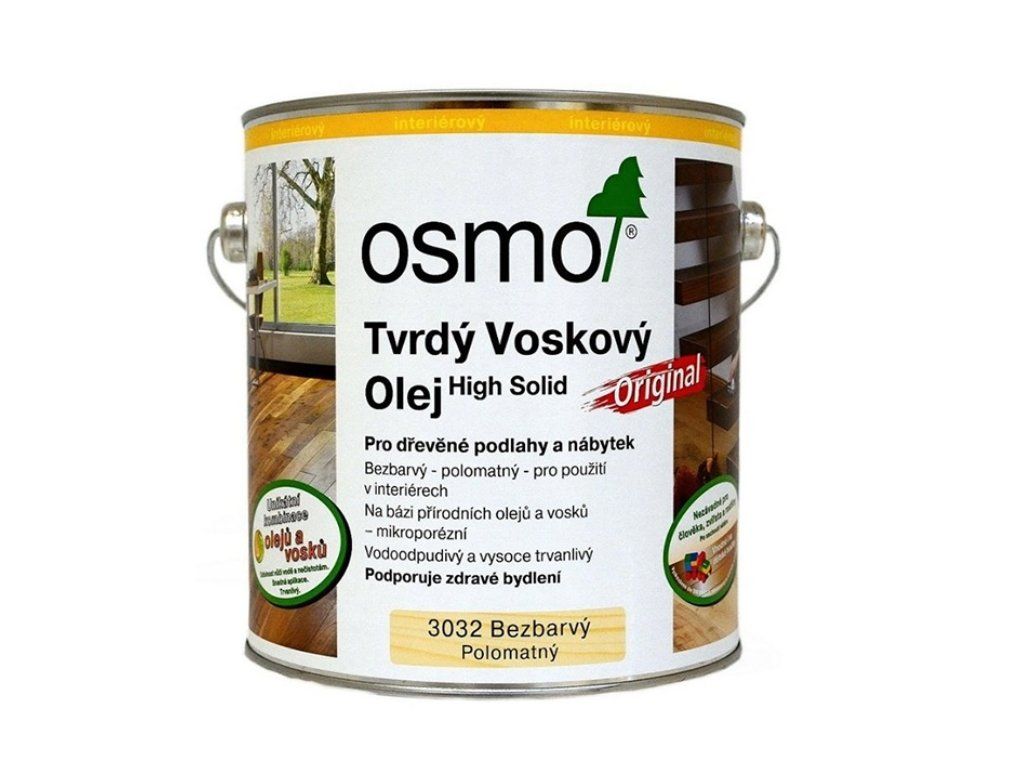 Tvrdý voskový olej na akátové dřevo interiér